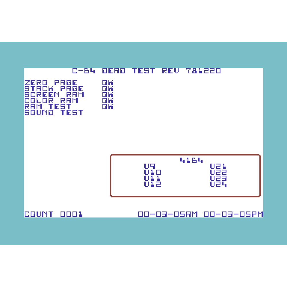 C64 dead test the ultimate c64 ram rom diagnostic cartridge